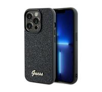 Guess iPhone 14 Pro Housse, Noir - Disco Metal Script