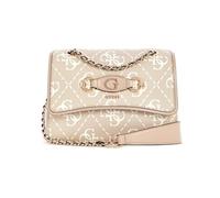 GUESS Sac à épaule Izzy Convertible Xbody Flap Bag Sand Logo beige/blanc pour femme