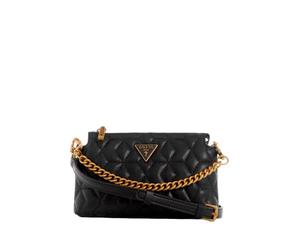GUESS Izzy Status Satchel pour femme, Noir, Einheitsgröße