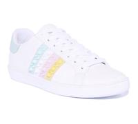 Guess Jacobb Baskets à lacets en cuir et clous pour femmes en blanc bleu (Blanc bleu, 38) 36