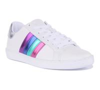 Guess Jacobb Baskets en cuir à lacets pour femmes en blanc (Blanc, 38) 36