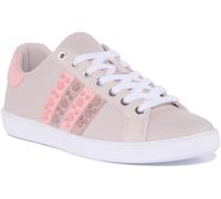 Guess Jacobb Baskets Laciées Avec Studs Pour Femmes Blanches Taille EU 36-42