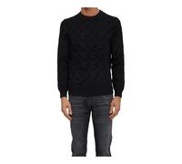 Guess - Jacquard Logo Sweater - Homme - Pulls - Noir - Taille: 2XL