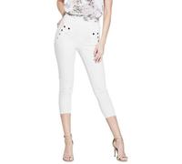 Guess jean court Femme W82A07 Curve High Capri Donna Blanc 32 US
