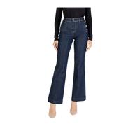 Guess - Jeans avec Fermeture Éclair et Bouton et Poches - Femme - Jeans - Bleu - Taille: W34 L32