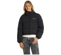Guess Jeans Doudoune Puffer Veste Matelassée Cropped Noire W4BL20 WGII2 JBLK