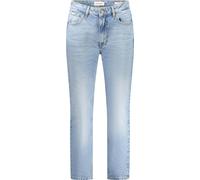 GUESS JEANS Femme Mom-Jeans effet délavé, 5 poches, fermeture par boutons et zip, détail du logo - Modèle W5RA0DD5M4A_AZGJER : Taille - 25L29 Taille : 25L29