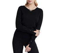 Pull Femme GUESS Gena Maille Col V JetBla L Choix=P JetBla W2YR31Z2V6