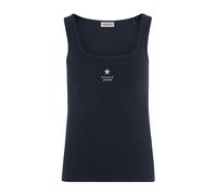 Guess Jeans Slim Rib Emb Sleeveless T-shirt Bleu S Femme