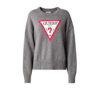 GUESS JEANS Pull-over gris chiné / rouge / noir / blanc, Taille S