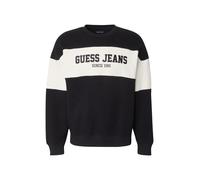 GUESS JEANS Sweat-shirt 'Horizont' beige clair / noir, Taille M