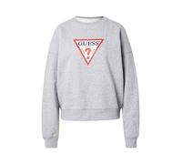 GUESS JEANS Sweat-shirt 'ICONIC' gris clair / rouge / noir / blanc, Taille M