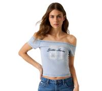 T-shirt dÃ©colletÃ© femme Guess Bleu S