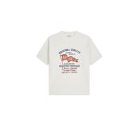 GUESS JEANS T-Shirt bleu marine / rouille / blanc, Taille M
