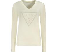 Guess Jeans T-shirt contraste col V avec logo : Taille - XS Taille : XS