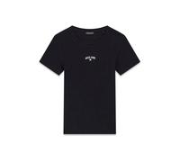 Guess T-shirt GJ SS CN RIB EMBRO in Noir EU M