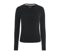 Guess - T-shirt à manches longues slim brodé - Femme - Tops - Noir - Taille: 44 FR