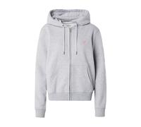 GUESS JEANS Veste de survêtement gris chiné, Taille XL