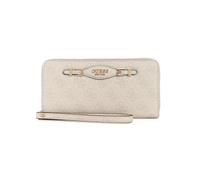 GUESS Katya Large Zip Around Wallet, Grand Portefeuille zippé, Pochette Femme, Logo Blanc, Taille Unique