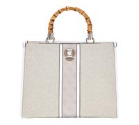 GUESS Kerima Bamboo 2 Compartment Tote Natural / Dove Logo