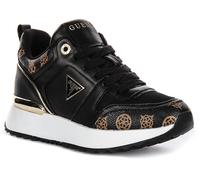 GUESS Lacet Kynneth 4G Pivoine Course Femmes Baskets en Noir Marron UK 3 - 8