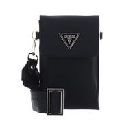 GUESS Latona Flap Chit Chat, Sac à bandoulière, étui, Portefeuille pour téléphone pour Femmes, Noir, Taille Unique
