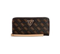 GUESS Laurel Grand Portefeuille zippé avec Logo Marron, Taille Unique