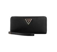 GUESS Laurel Grand portefeuille zippé pour femme Taille unique, Noir, Taille unique