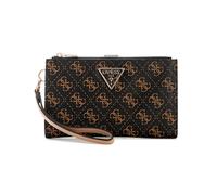 GUESS Laurel II Double Zip Organizer Wallet, Organisateur Portefeuille Femme, Logo Marron, Taille Unique