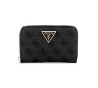 Guess Laurel II SLG Med Zip Around pour Femme, Logo Charbon, Taille Unique