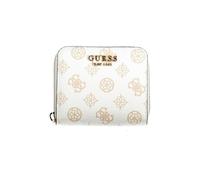 GUESS Laurel SLG Small Zip Around, Bag Women, Logo Blanc, Taille Unique