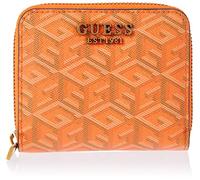GUESS Laurel SLG Small Zip Around, Bag Women, Logo Orange, Taille Unique