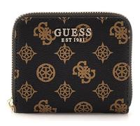 GUESS Laurel SLG Small Zip Around Wallet Mocha Logo
