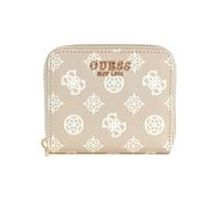 GUESS Petit portefeuille zippé Laurel SLG – Mocha Logo