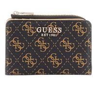 GUESS Laurel SLG Zip Around Wallet Brown Logo