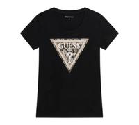 Guess - Leo Triangle Tee - Femme - Tops - Noir - Taille: 38 FR