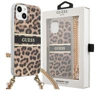 Guess Leopard Gold Stripe Crossbody - Étui pour iPhone 13 Mini Case