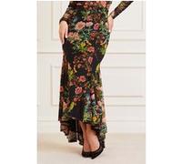 GUESS Lewis Mesh Skirt Black Beauty Print Taille: S | Jupes longues Outlet | Femme | Le Noir