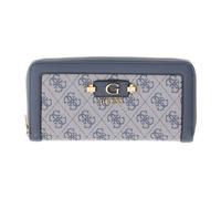 Guess Portefeuille femme Lindsey Grand SLG Zip Around Slate Logo Bleu Gris