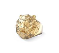 GUESS LION KING JUMR01307JWYG Bague homme en acier inoxydable doré tête lion, Taille unique, Métal, Aucune pierre précieuse