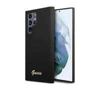 Guess Liquid Silicone Metal Logo Case Negru, Noir - Galaxy S23 Ultra