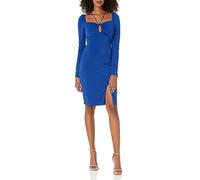 GUESS Longsleeve Cut Out Sheath Dress Robe de Cocktail, Encre Multicolore, 38 Femme