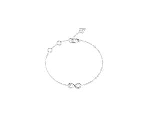 GUESS Love Bites 18mm Infinity Bracelet Rhodium argenté