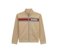 GUESS Ls Active Top W/Zip Mini Me Garçon, 4 g Aop Beige Blanco, 10 ans