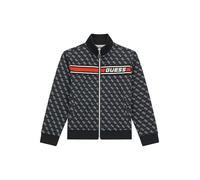 GUESS Ls Active Top W/Zip Mini Me Sweatshirt, 4g AOP Jet Black, 14 Ans Garçon