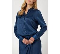 GUESS Ls Anastasia Satin S Cobalt Blue Multi Taille: XS | Chemises Outlet | Femme | Bleu