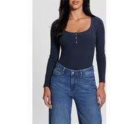 GUESS Ls Karlee Jewel Btn Blackened Blue Taille: XS | Manches longues Outlet | Femme | Bleu