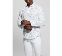 GUESS Ls Linen Wtrcolor Vi Water Color Vines Bl Taille: XL | Casual chemises Outlet | Homme | Blanche