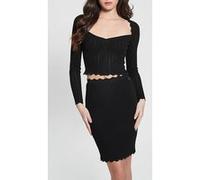 GUESS Ls Pointelle Anjela Jet Black A996 Taille: M | Manches longues Outlet | Femme | Le Noir