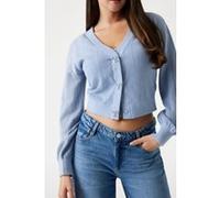 GUESS Ls Vn Lyla Cardi Swt Nimbus Blue Taille: M | Pulls Outlet | Femme | Bleu